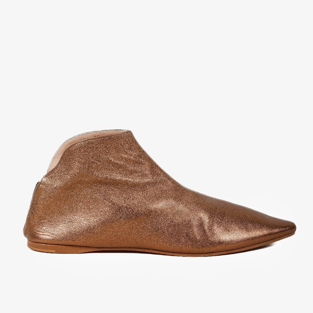 Acne Studios Metallic Bronze Babouche Slippers